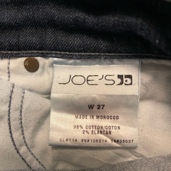 Joe’s Jeans Vincent Wash Women 27 with leather accent on mirror pocket dark wash - Picture 12 of 12